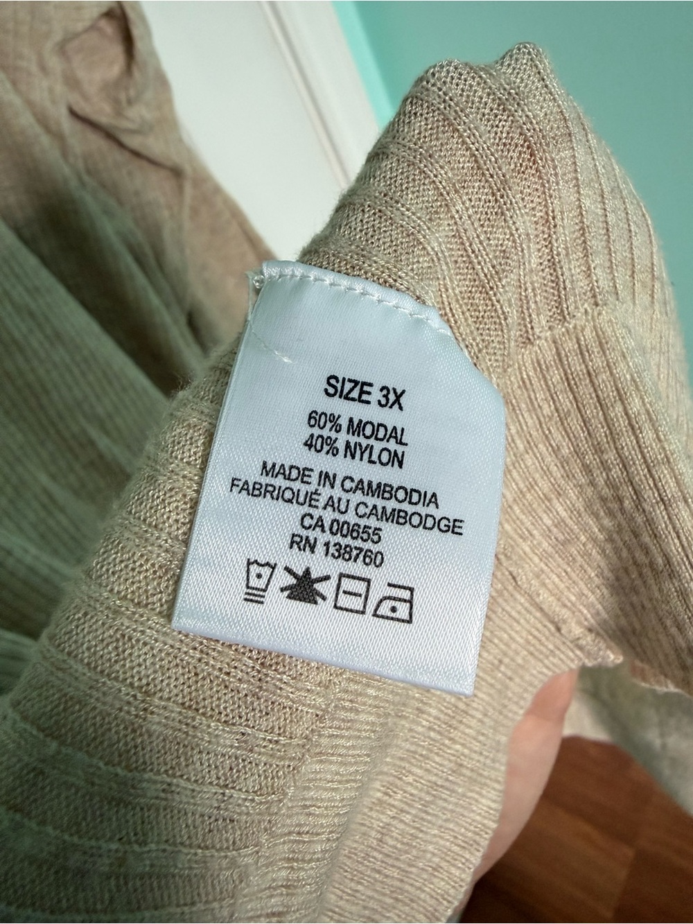 Penningtons Beige Open-Front Ribbed Cardigan - Picture 5 of 5